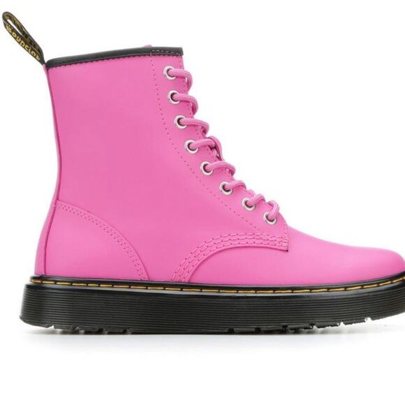 NEW -WOMEN'S DR. MARTENS ZAVALA COMBAT BOOTS- THRIFT PINK- Size 7 - Picture 2 of 10